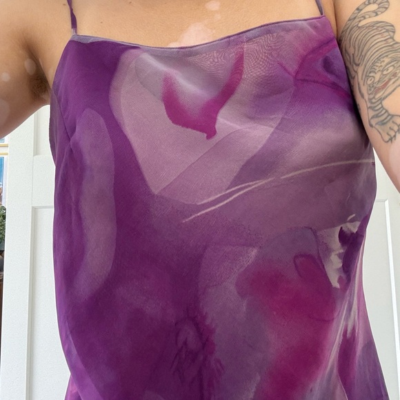 Purple floral slip Dress - Picture 3 of 6